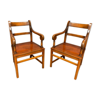 Pair of wooden chairs