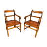 Pair of wooden chairs