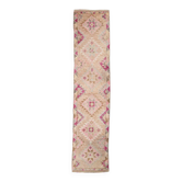 3x12 Pink & Cream Turkish Runner Rug, 80x364Cm
