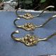 3 lion coat hooks in brass Art Nouveau
