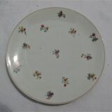 14 old flat plates in Limoges porcelain Legrand décor fleurettes