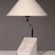 Marble and steel table lamp from Bergboms Scanlicht, 1970s, Sweden