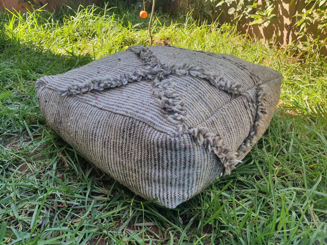Moroccan carpet pouf