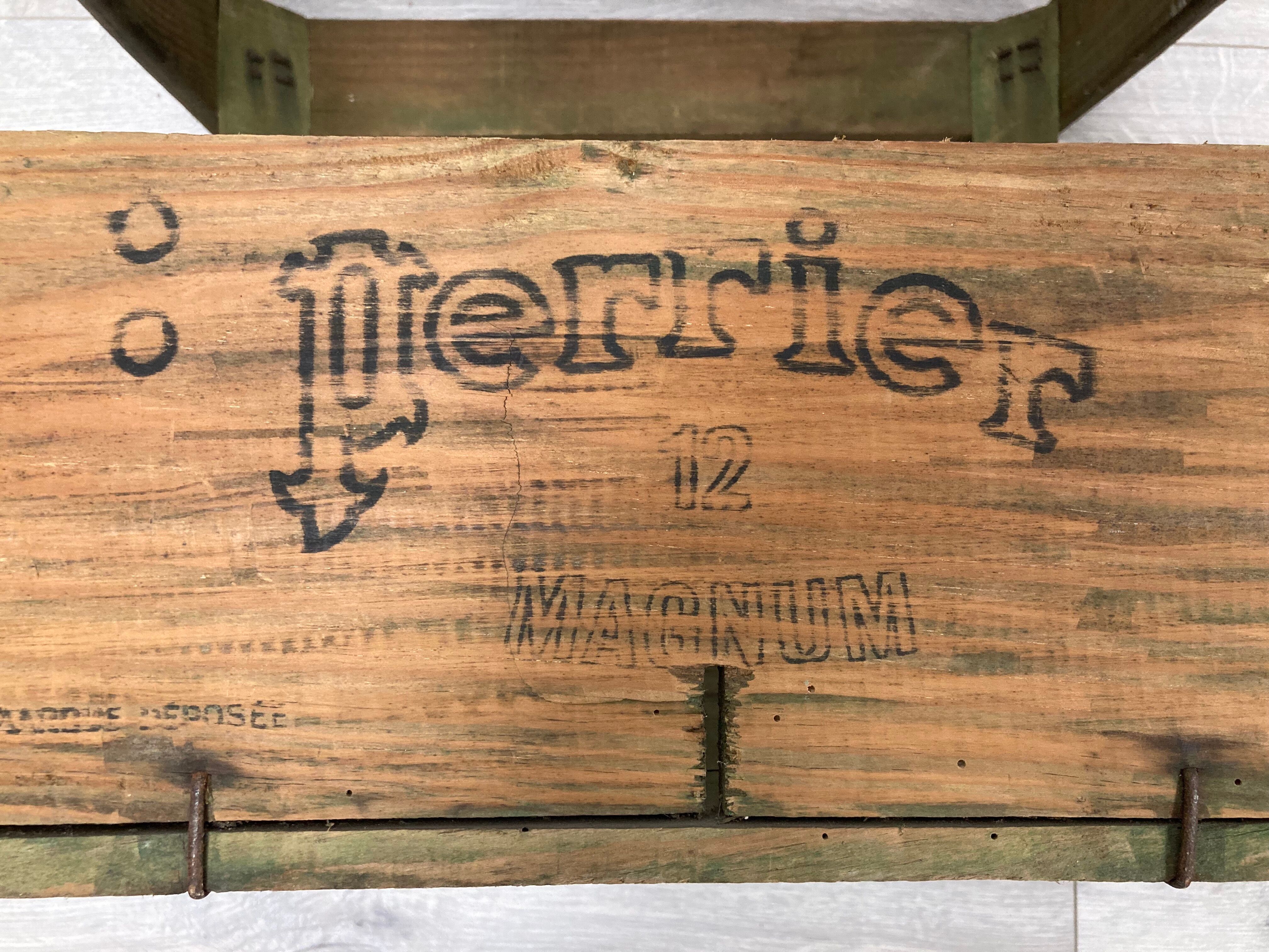 Vintage perrier crate