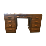 Solid oak administration cabinet desk 1950