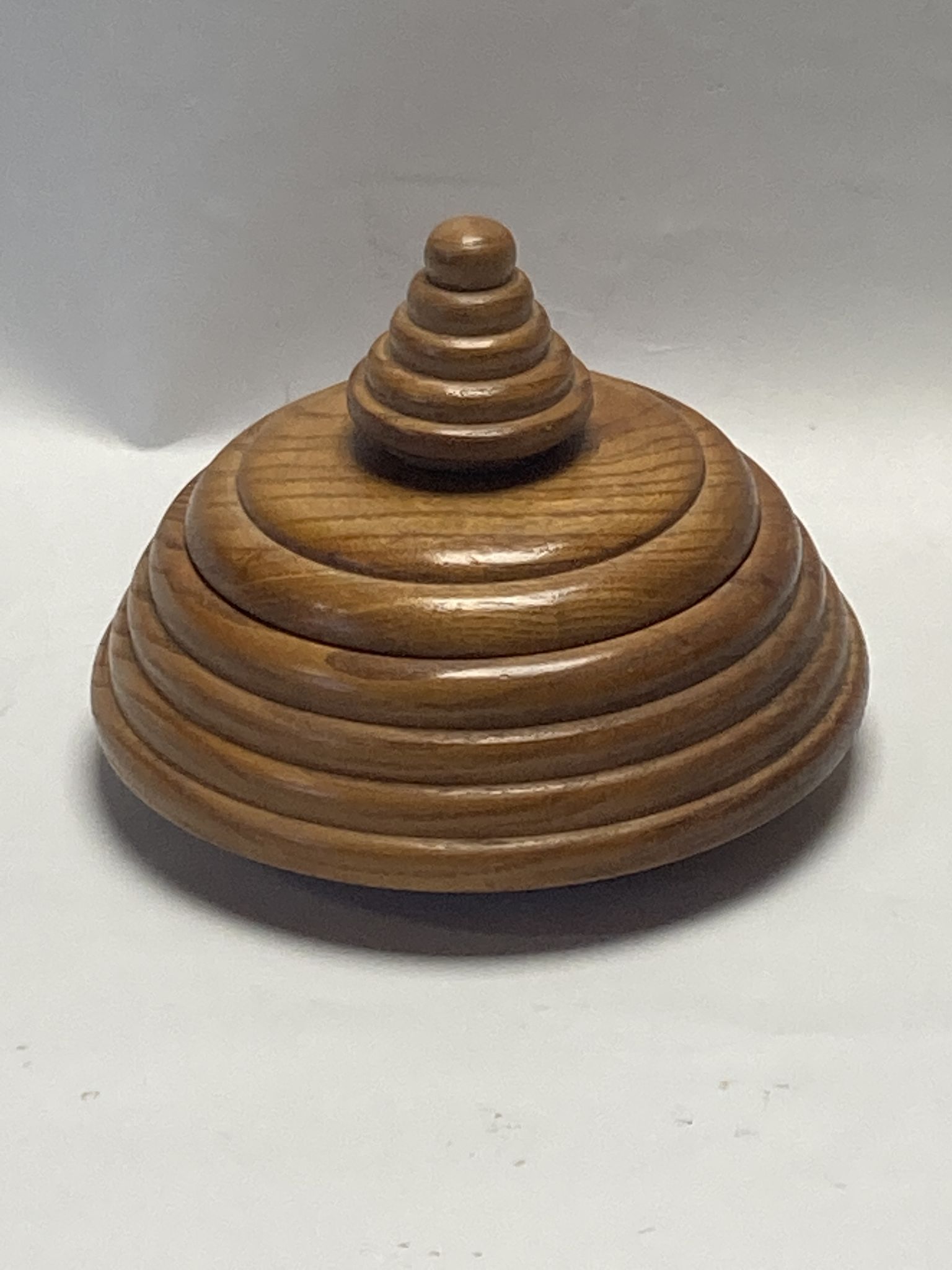 Dutch modernist wood turnt container or pot