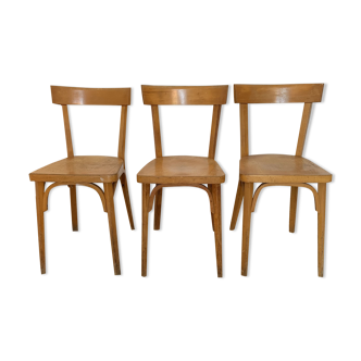 Set of three Baumann chairs