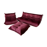 Sofa Chair and ottoman in Velvet designed by Michel Ducaroy 1973