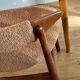 Chaise scandinave vintage en bouclette terracotta « Else »