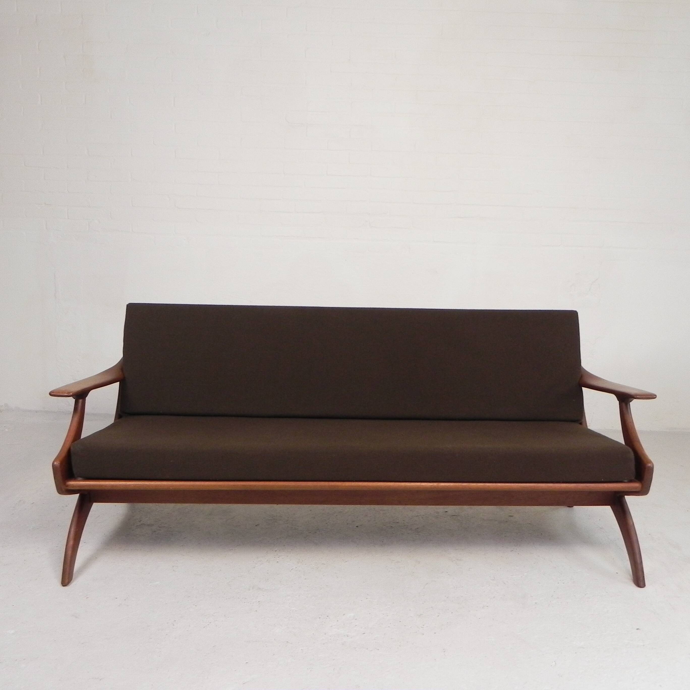 Three-seater teak sofa from De Ster Geldermalsen Gelderland, 1960s.