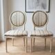 Classic white wooden dining chair