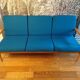 Scandinavian 3-seater sofa blue jersey