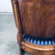 Set of Art Deco Curved Back Side Chairs, France, 1930s