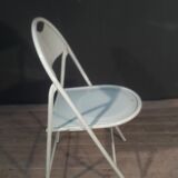 Series of 4 metal folding chairs