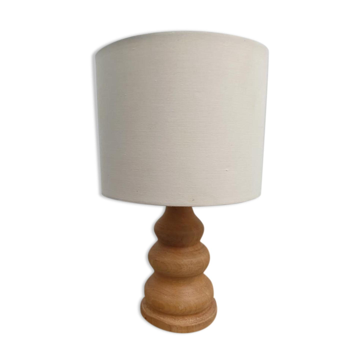 Lampe vintage en bois naturel
