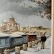 Oil on canvas by Lucien Cormier The Washhouse Boats Nantes 2009