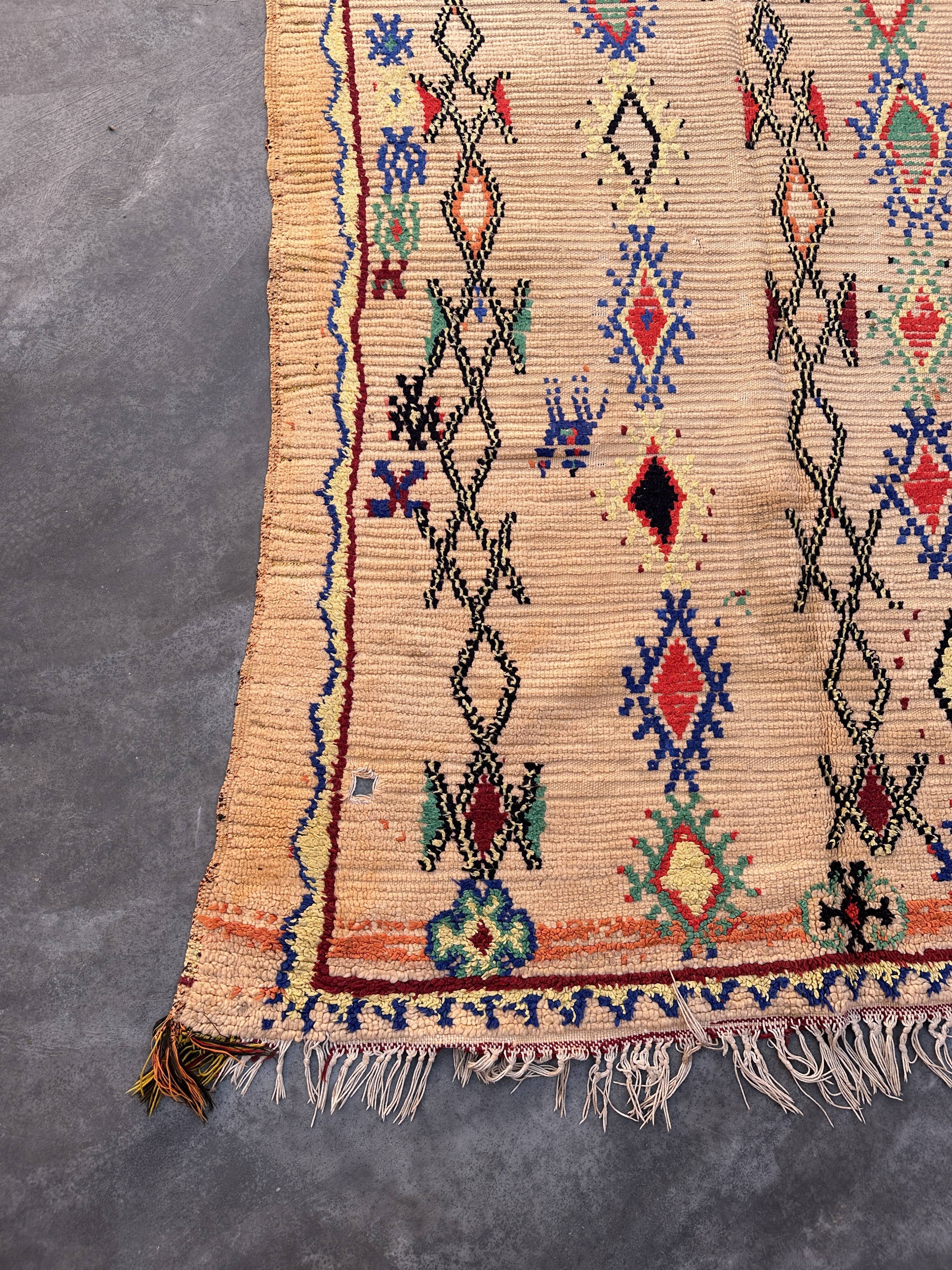 Tapis Marocain Boujad coloré