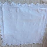 scalloped pillowcase decorated with a baron's crown