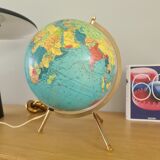 Luminous globe Taride 1960- glass world map
