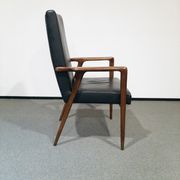 Vintage teak armchair by Josef Hillerband for Wilkhahn 1960s