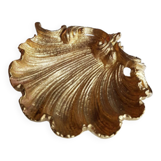 Shell shaped gilded bronze trinket tray small bowl