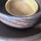 Ensemble de trois coupes en véritable bois d'olivier, fartisanaux, vintage