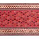 Traditional red vintage soumak rug- handmade flatwoven runner rug 86x291cm