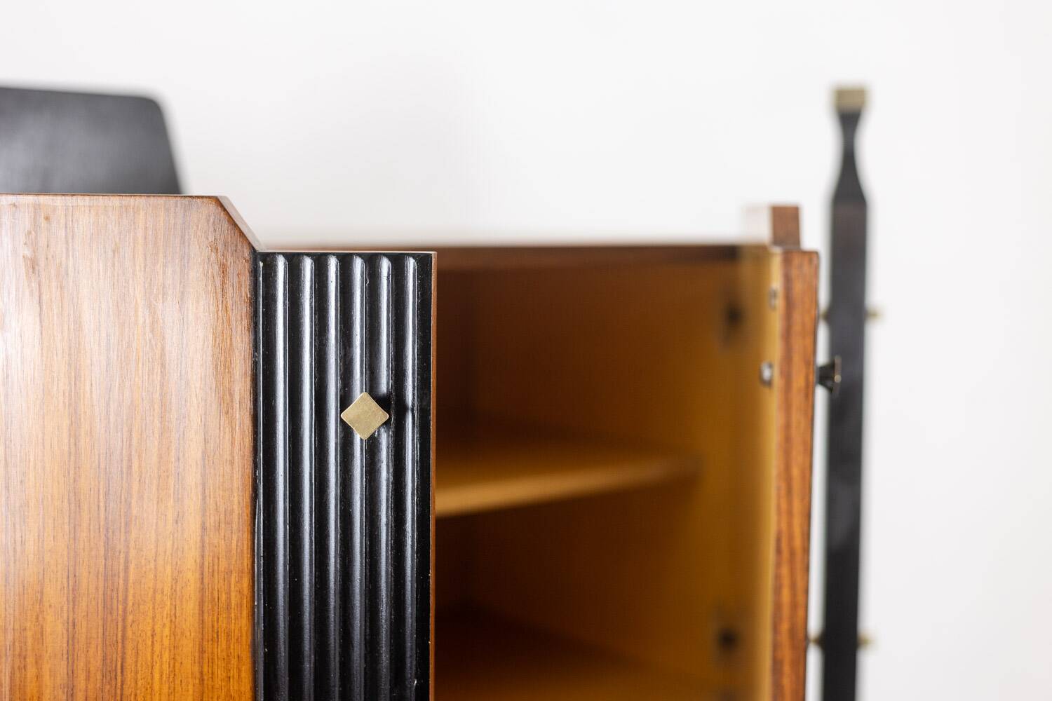 Pair of Italian cabinets in teak veneer. 1960s.