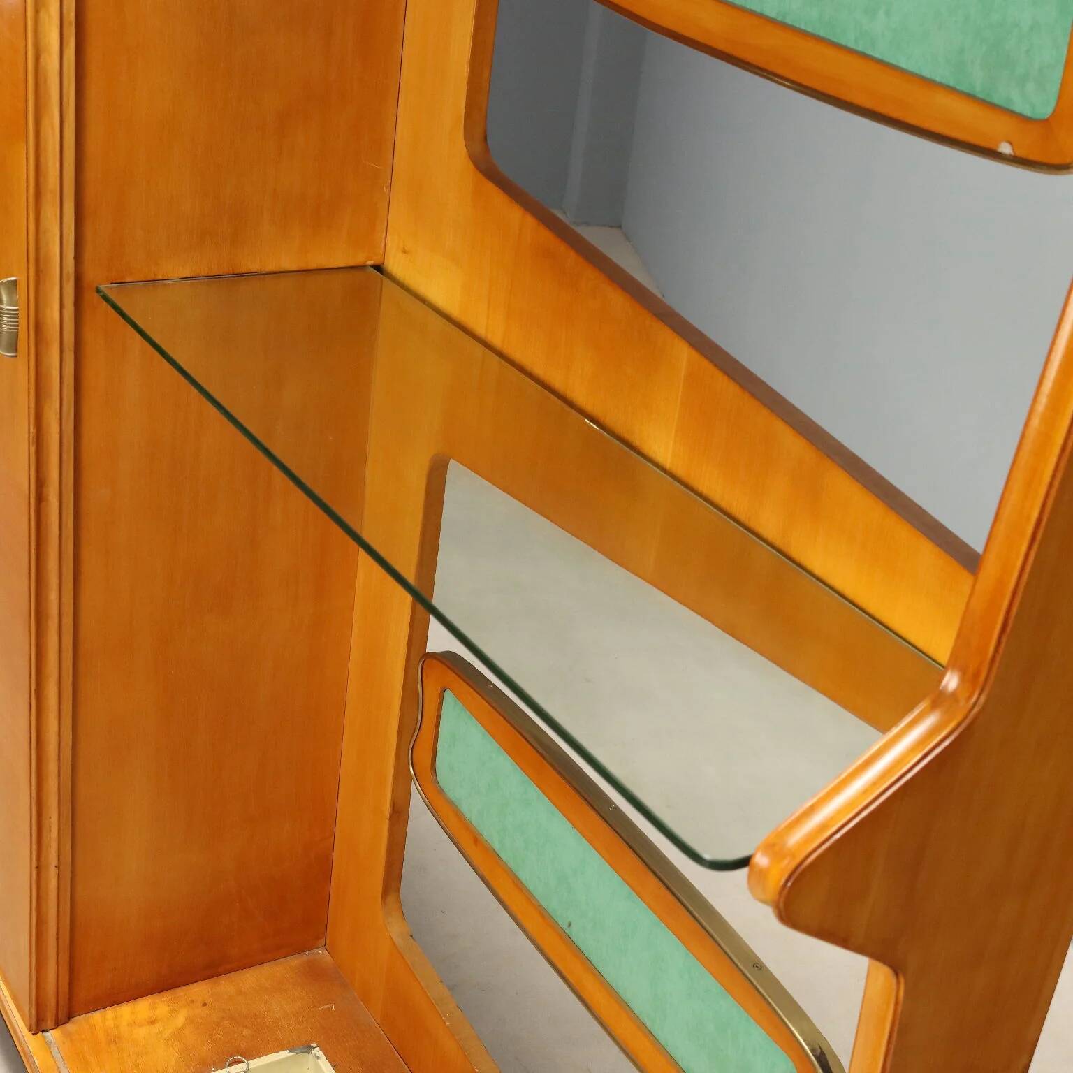 Meuble d’entrée avec console en verre années 1950