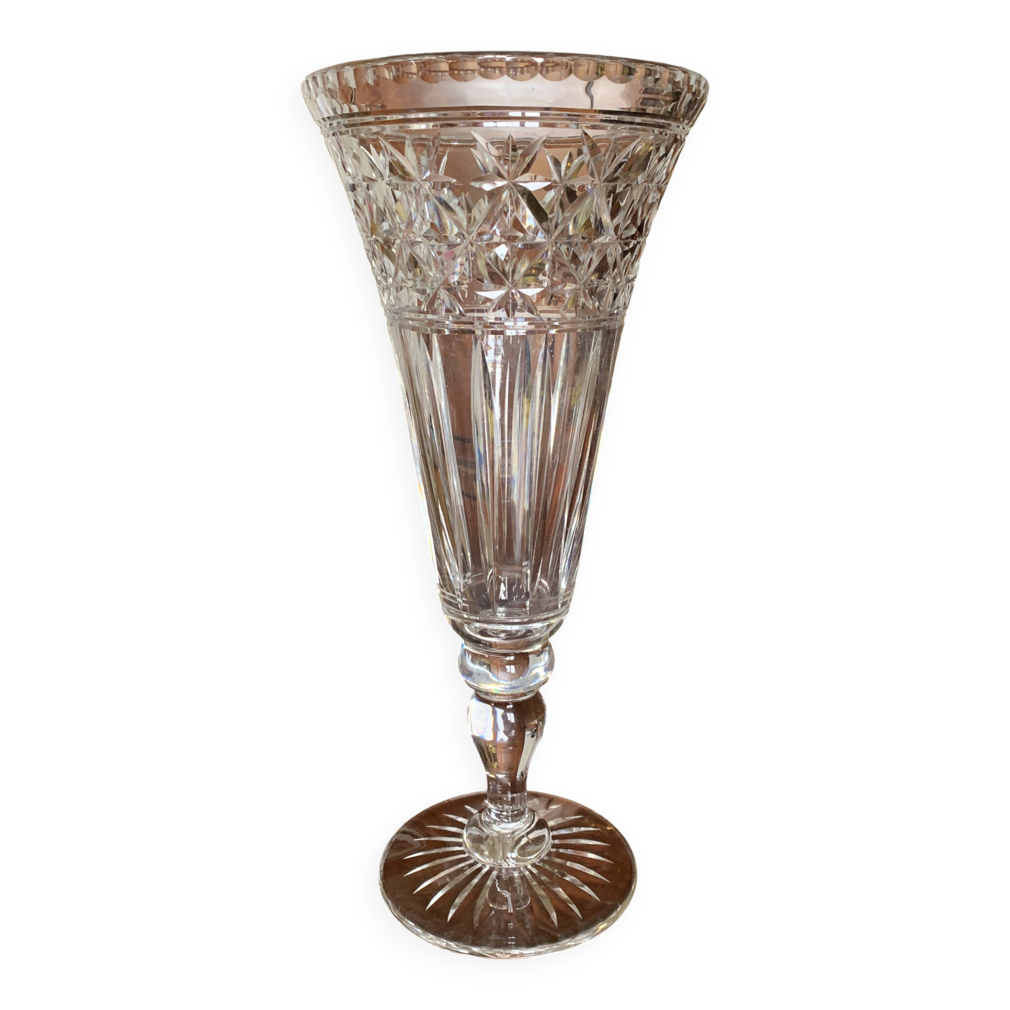Antique crystal vase
