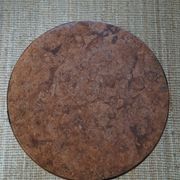 Table d'appoint ronde Art déco en hêtre et marbre, par un ébéniste danois, années 1940