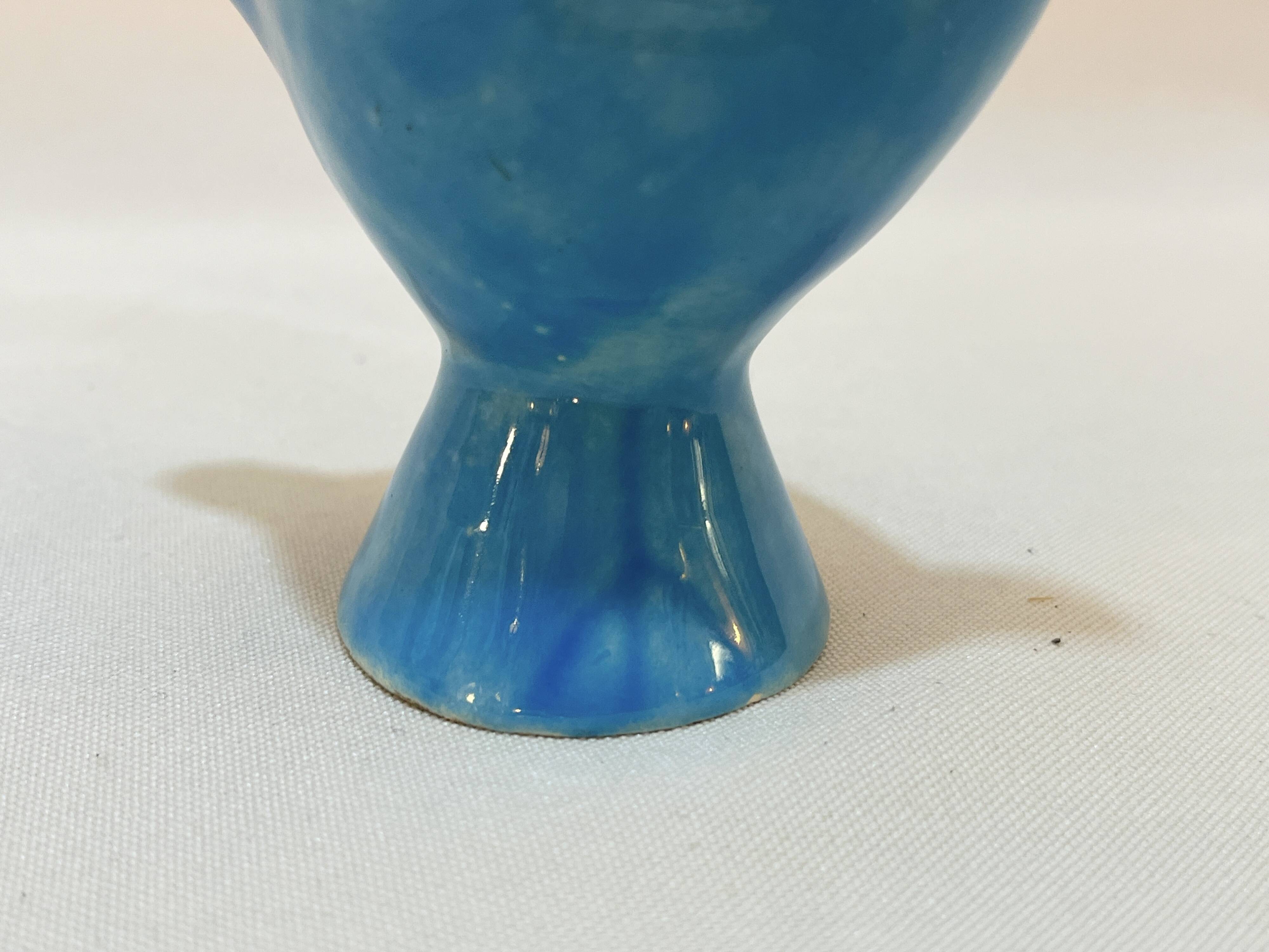 Egg cup hen from Lilette Valentin ceramic Vallauris vintage 1950 lili bird