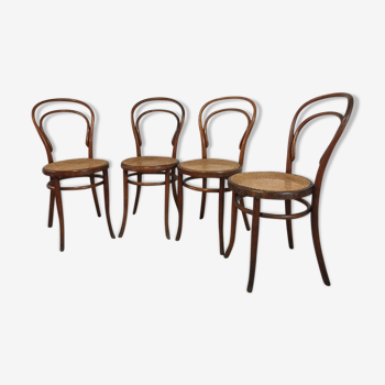 Ensemble de 4 chaises bistrot J. Hofmann