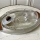 Art Deco mirror tray with appetizer compartments