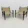 Set of mid-century Danish safari chairs by Erik Wørts for Niels Eilersen, 1960s
