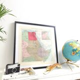 Carte ancienne Afrique Nord-Est Egypte Libye Soudan 1950