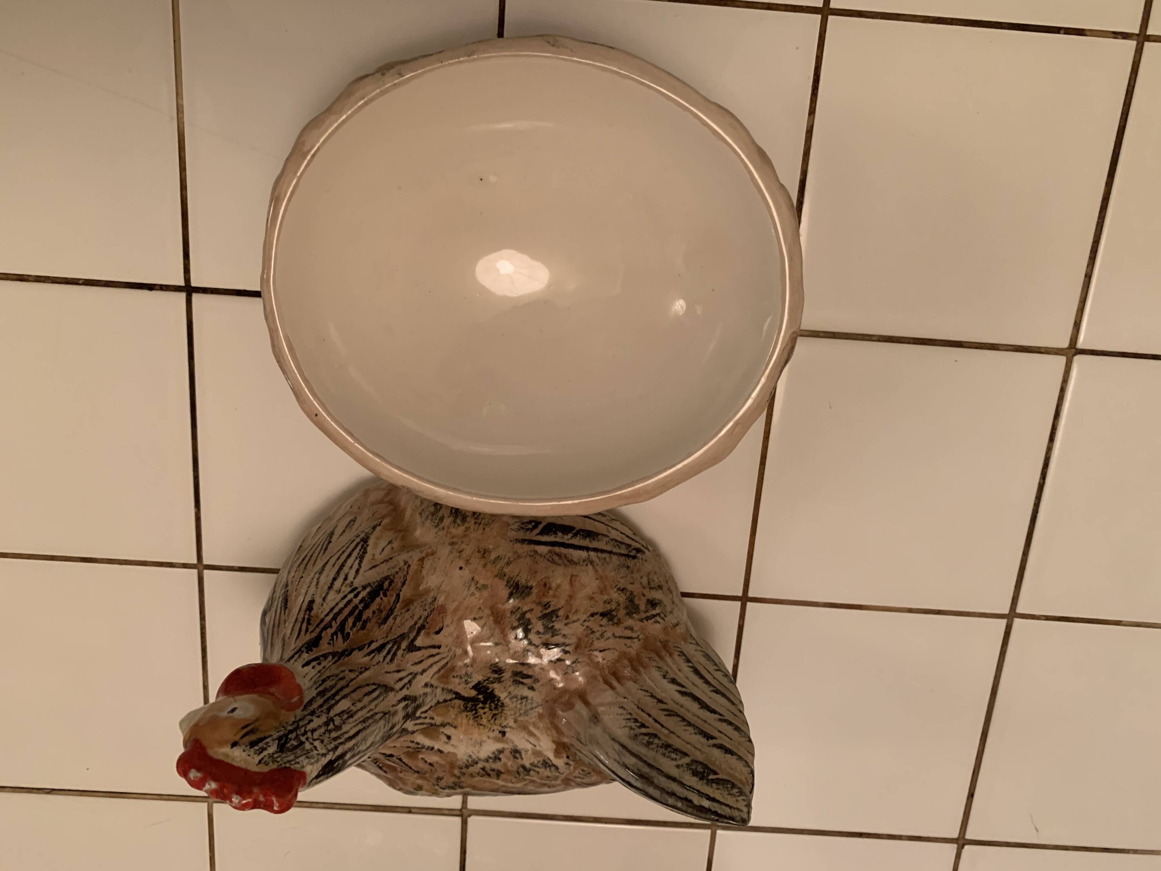 Vintage chicken terrine by Alphonse Muffa