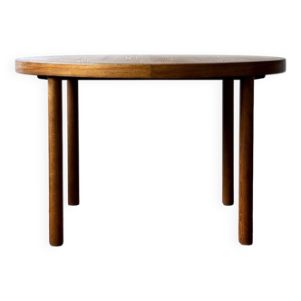 Expandable oak table, denmark 1960s/1970s, vintage, mid-c modern
