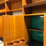 Danish large modular teak shelving unit bookcase, 70s
