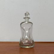 Danish Vintage Glass Kluk Kluk Bottle with Crown Glass Stopper from Holmegaard, 1970s