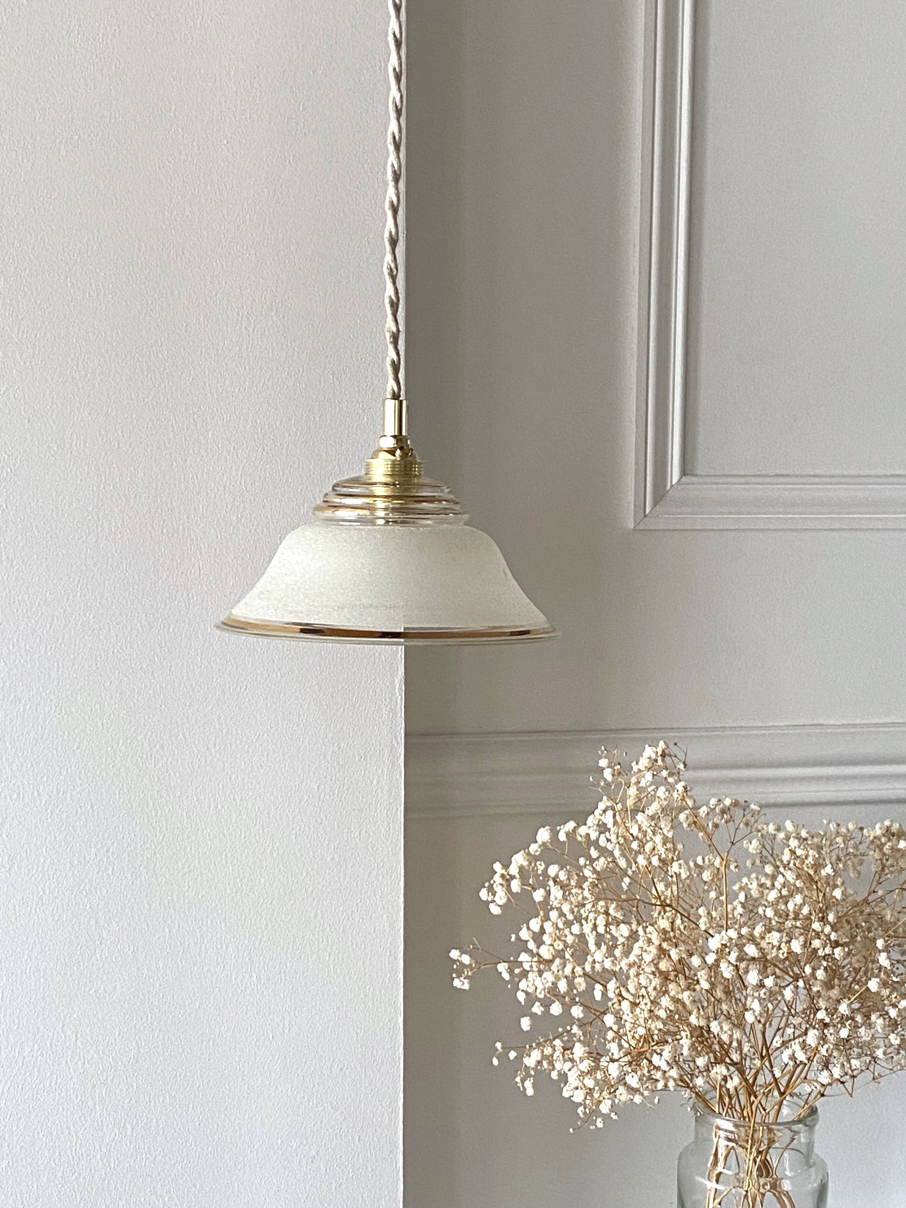 Art Deco granite pendant light