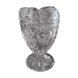 Ancient crystal vase with heart patterns