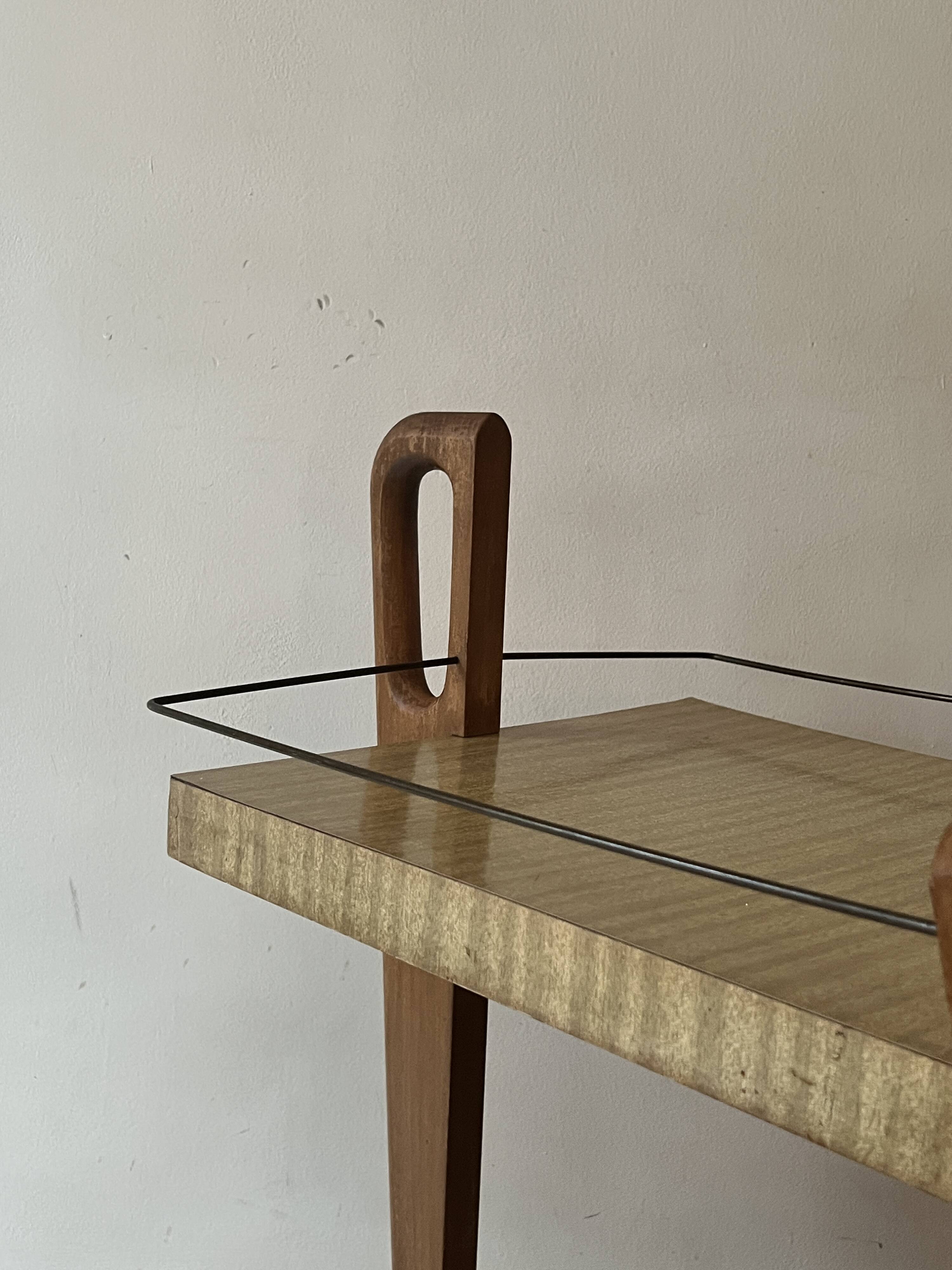 Wooden bar cabinet, French design 1950.