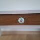 Chic country coffee table, pine wood, drawer with floral porcelain knob.