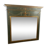 Mirror trumeau ancient in wood sculpted style Louis XVI 19th, 135x134