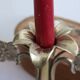 Golden metal stand candle holder