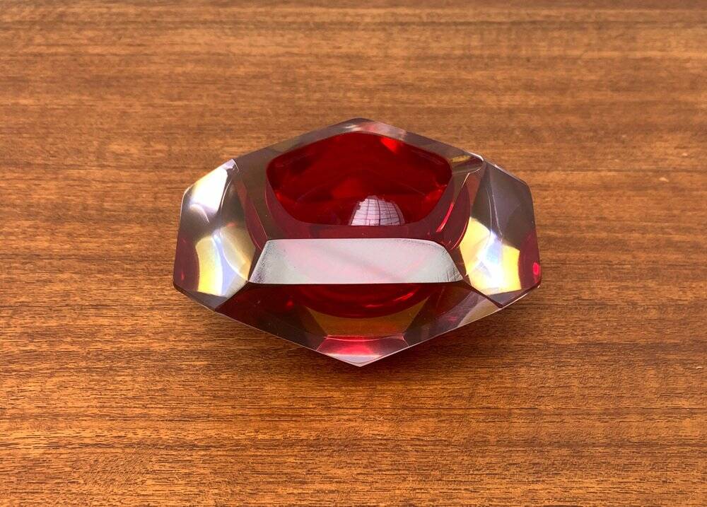 Vintage Italian Sommerso glass candlestick or ashtray