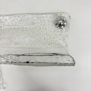 Set of Grohe ice glass bathroom set towel hanger, soap tray and plateau