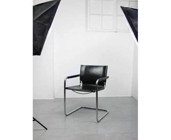 Vintage Leather Mart Stam Cantilever S34 Rare Full Back Selency Vintage Leather Mart Stam Cantilever, Mart Stam Chair Replica