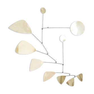 Modernist brass mobile 65 x 70cm